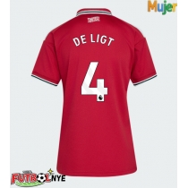 Camiseta Manchester United Matthijs de Ligt #4 Primera Equipación para mujer 2026-27 manga corta